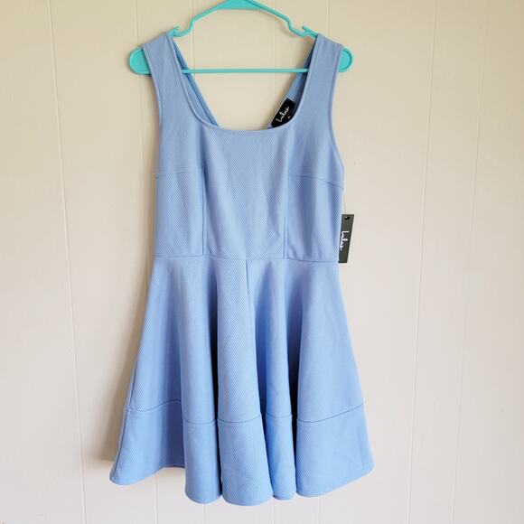 Lulus Home Before Daylight Periwinkle Mini Skater Dress - Picture 2 of 6